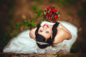 bride smiling