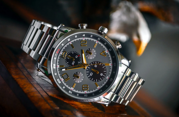 silver watch